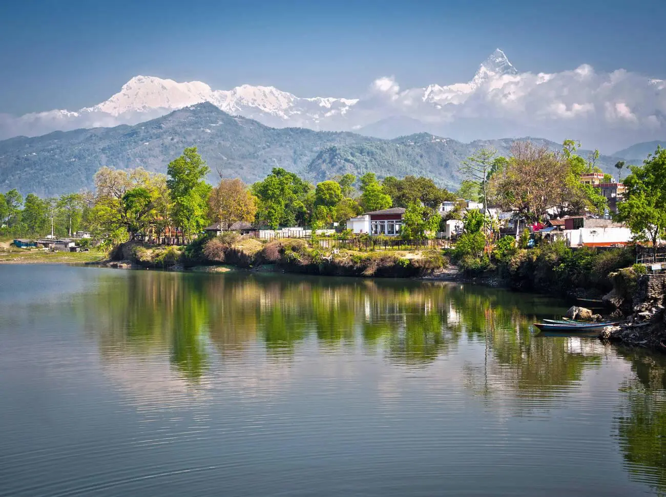 Machapuchare seen from Pokhara, Nepal.